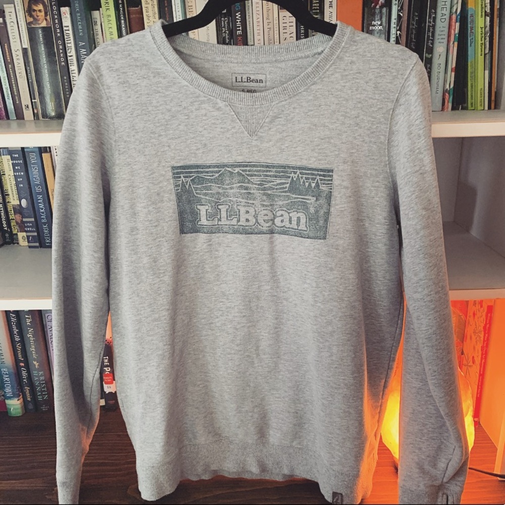 LL Bean Distressed Logo Pullover